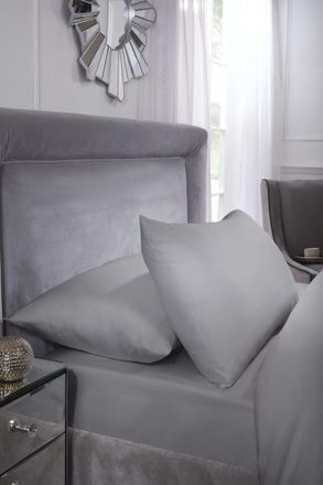 Emma Barclay 400 Thread Count Cotton - Pillowcase Pair In Silver Grey - Emma Barclay | TJ Hughes