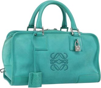 Loewe Amazona Bag Suede Turquoise Suede Bag (Pre-Owned)