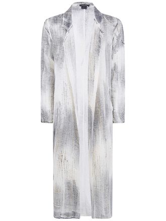 Avant Toi Brushed Effect Linen And Cotton Net Fabric Rever Jacket With