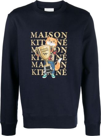 Maison Kitsun&eacute; Blue Fox Champion Sweatshirt