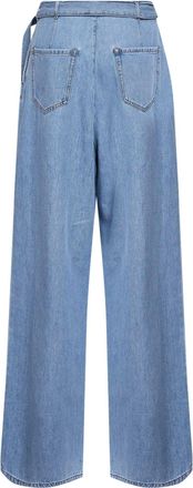 Dries Van Noten Mens Jeans Wide-Leg Light Blue Cotton