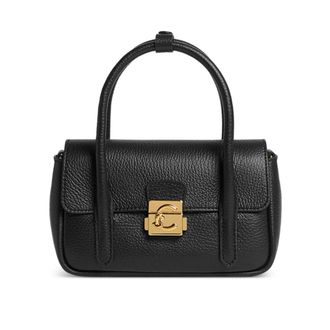 Coccinelle Handbags, female, Black, Size: ONE SIZE C-Me Lock Mini Handbag