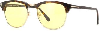 Tom Ford Sunglasses Browline Full Rim, Dark Havana Frame And Brown Lens Ft024852E