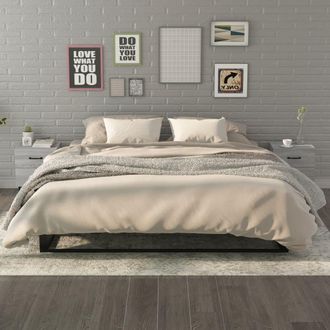 vidaXL Mesita De Noche 2 Unidades Gris Sonoma 40x35x47,5 Cm Vidaxl