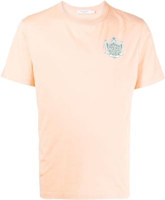 Maison Kitsun&eacute; logo-print cotton T-shirt - men - Cotton - M - Pink