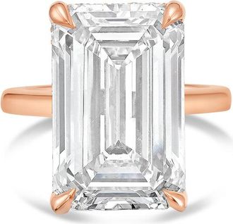 Diana M. Jewels 14kt rose gold 1.00 ct lab grown emerald diamond solitaire ring