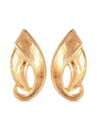 Susan Caplan Vintage 1970s dOrlan clip-on earrings - women - Gold Plated - One Size