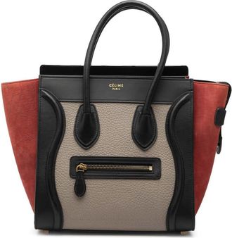Celine Pre-owned Celine Micro Tricolor Leather Luggage Tote Ladies W-GA-2175
