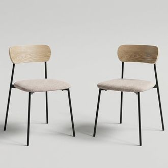 BIZZOTTO 2 Sillas De Cocina De Dise&ntilde;o Moderno Genevieve Yes - Gris