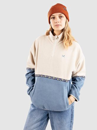 Iriedaily Holina Fleece Troyer Half-Zip Fleece Pullover blau
