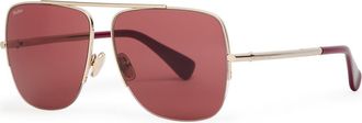 Max Mara Aviator-style Sunglasses - Gold - One Size