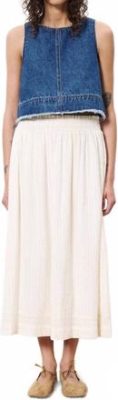 FRNCH Akane Midi Skirt In Creme