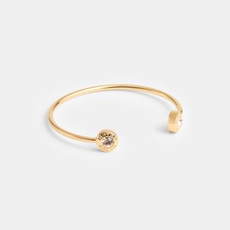Coach Womens Open Circle Cuff - Gold Metal - One Size