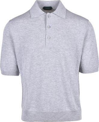 Zanone Knit Polo - Grey