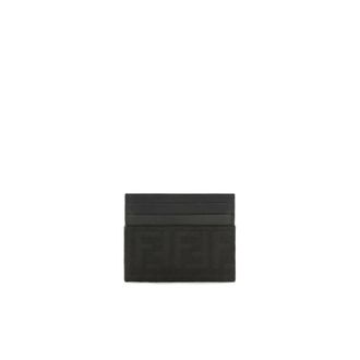 Fendi FF Vertigo Kaarthouder - Heren - Accessoires - Zwart - Maat: ONE Size Katoen