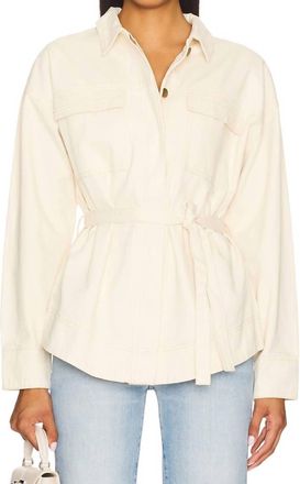 Minkpink Riva Shacket In Ecru