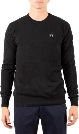 La Martina Mbs 002Yw 146 Ronde hals gebreid - Heren - Ronde hals truien - Zwart - M - Wol - Truien & Vesten