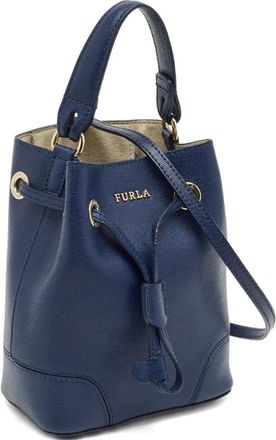 Furla Borsa tote Stacy mini con coulisse - Blu