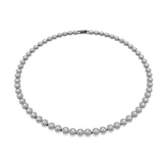 Swarovski Exclusieve Grijze Ketting voor Volwassenen - unisex - Kettingen - Grijs - ONE Size - Accessoires