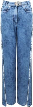 Ports 1961 jacquard straight-leg trousers - women - Cotton - 26 - Blue