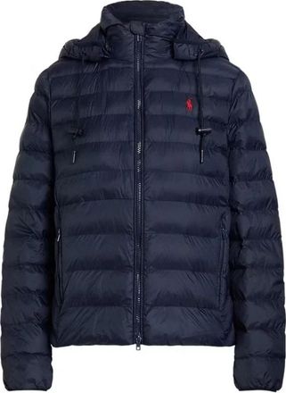 Polo Ralph Lauren Gewatteerde Jas met Lange Mouwen en Doorgestikt Design - Dames - Winterjassen - Blauw - M - Polyester - Jassen
