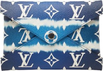 Louis Vuitton Blue White Pvc Leather Pochette Pouch (Pre-Owned)