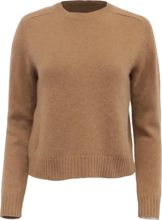 Nili Lotan Nili Lotan Knitted Crewneck Sweater in Brown Merino Wool
