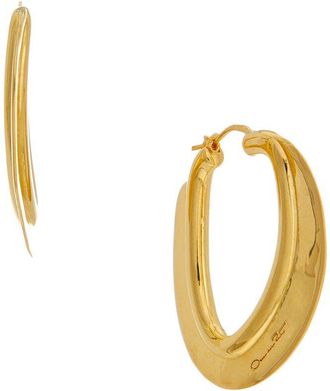 Oscar De La Renta O Disc Hoop Earrings