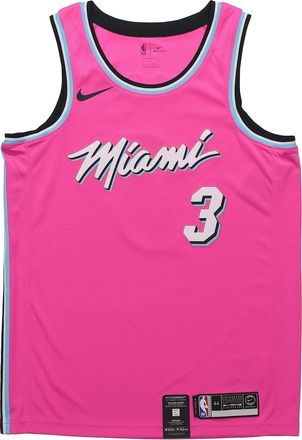 Nike NBA Dwyane Wade Miami Heat City Edition Swingman Jersey Pink BQ5639-687