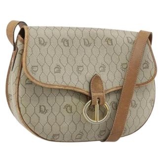 Dior Pre-owned Cross Body Bags, female, Beige, Size: ONE SIZE Pre-owned Plastic Vintage Shoulder Bag