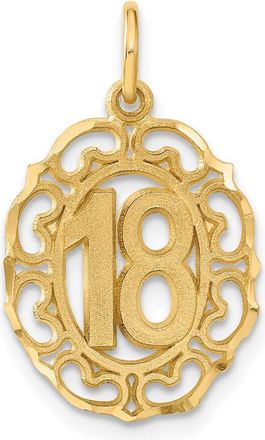 Diamond2Deal 14k Yellow Gold 18 in Oval Pendant