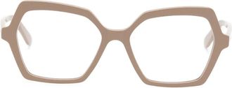 Alexander McQueen Eyewear Bril met geometrisch montuur - Bruin