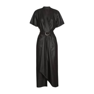 Caroline Biss Caroline Biss - Midi Jurk 4109 - Dames - Jurken - Bruin - Maat: 3XL Leer