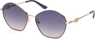 Guess Purple Pink Gradient Geometric Ladies Sunglasses GU7907 20B 59