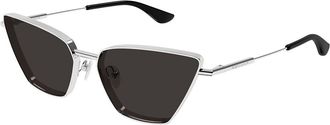 Alexander McQueen AM0501S 001 Womens Sunglasses Silver Size 58 - Free RX Lenses - Free RX Lenses