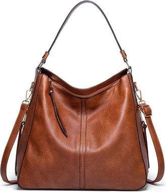 Generic Compatible For Women Leather Handbags Messenger Crossbody Bags Vintage Retro Tote Female Shoulder(G)