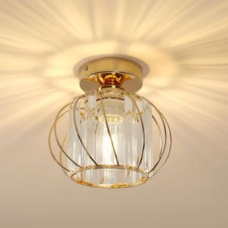 OEM L&aacute;mpara De Techo Moderna De Cristal E27, Mini L&aacute;mpara De Techo Semiempotrada De Cristal, L&aacute;mpara De Techo De Cristal Para Sala De Estar, Dormitorio, R