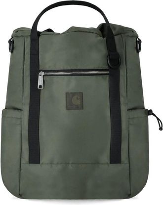 Carhartt Work in Progress Tassen, Heren, Groen, ONE Size, Nylon, Groene Waterdichte Nylon Rugzak met Trekkoordsluiting