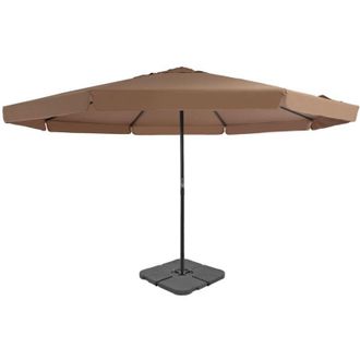 vidaXL Vidaxl - Sombrilla De Jard&iacute;n Con Base Port&aacute;til Gris Taupe
