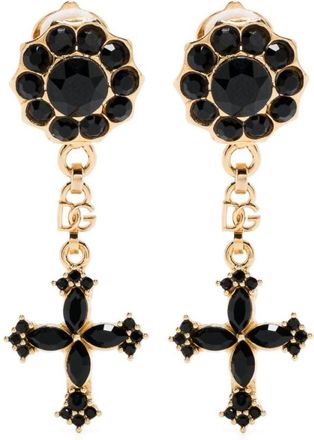 Dolce & Gabbana Black Charm Drop Earrings