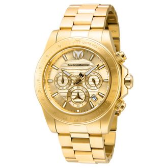 Technomarine Manta Ray Chronograph Quartz Gold Dial Mens Watch TM-219004