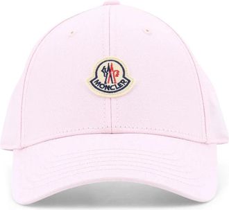 Moncler Gabardine Baseball Cap - Dames - Petten - Roze - ONE Size - Katoen - Accessoires