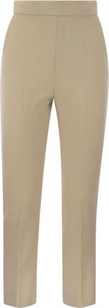 Max Mara Beige Nepeta High-waist Tailored Trousers