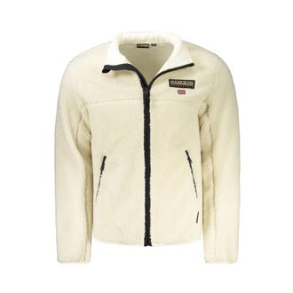 Napapijri Witte Polyester Jas - Heren - Fleece jassen - Wit - 2XL - Polyester - Fitness