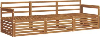 vidaXL Conjunto De Sof&aacute;s De Exterior 3 Uds. Natural Vidaxl