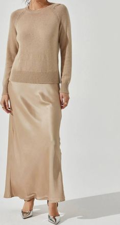 Astr Helene Maxi Sweater Dress In Cream