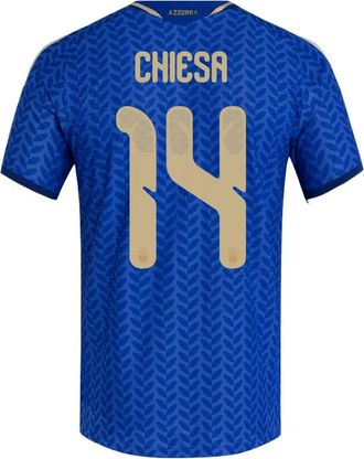 adidas Italy 26 Home Chiesa Authentic Jersey Asia Sizing Bold Blue KW7730
