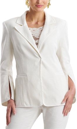 Natori Stretch Basketweave Cuffed Jacket