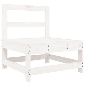 vidaXL Sof&aacute; Central De Jard&iacute;n Madera Maciza De Pino Blanco Vidaxl
