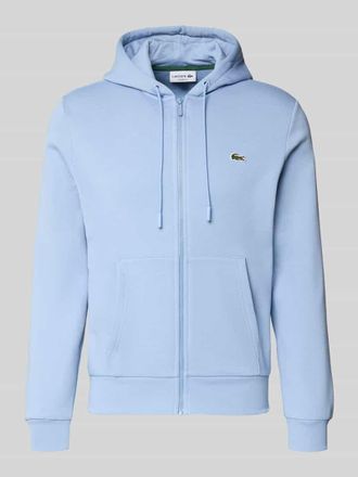 Lacoste Regular Fit Sweatjacke aus Baumwoll-Mix in Bleu, Gr&ouml;&szlig;e M